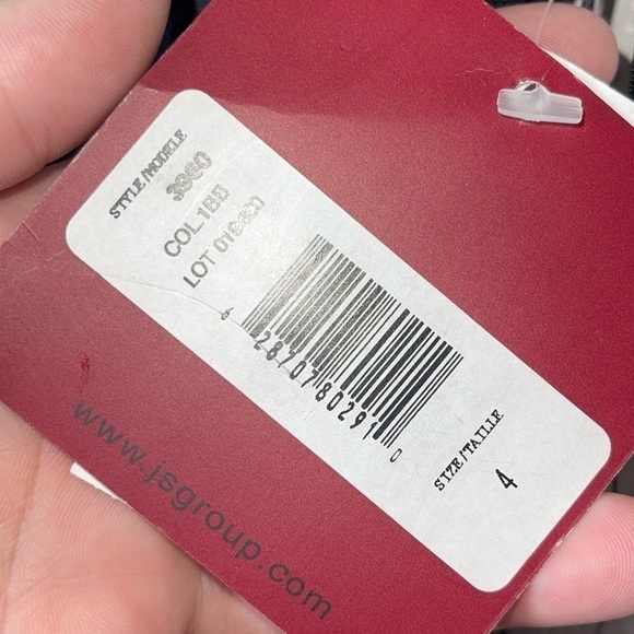 NWT JS COLLECTIONS Black Lace Ruffle Hem Midi Cocktail Dress Size 4 - Picture 3 of 6